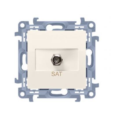 Simon 10 Gniazdo antenowe typu F pojedyncze  krem CASF1.01/41 KONTAKT (CASF1.01/41)